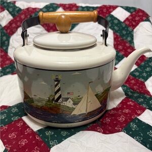 Warren Kimble Coastal Breeze Metal Tea Kettle